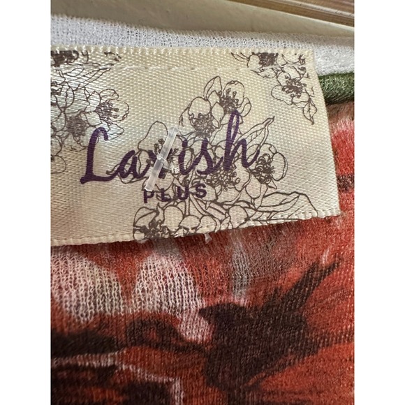 Lavish Plus Womans Top Size 2X Y2K Animal Print Beachy Hawaiian Travel Office - Picture 2 of 9